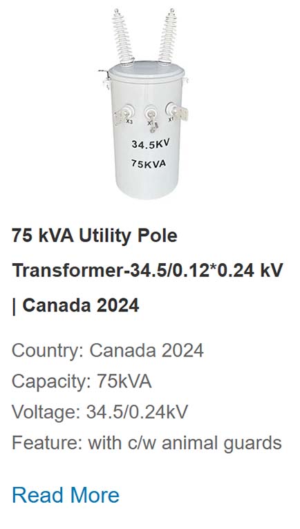 75kVA utility pole transformer 75kVA utility pole transformer