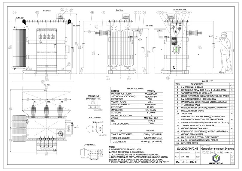 2000 kVA distribution substation transformer drawing 2000 kVA distribution substation transformer drawing